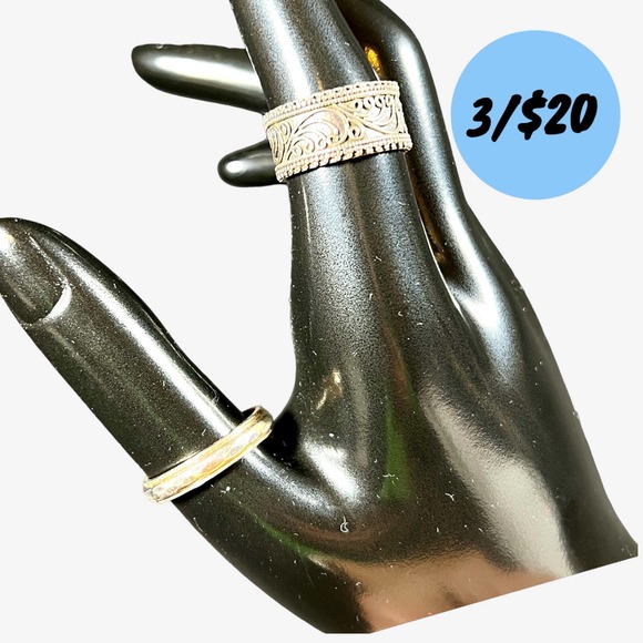 unbranded Jewelry - sterling silver rings set of 2 3/$20